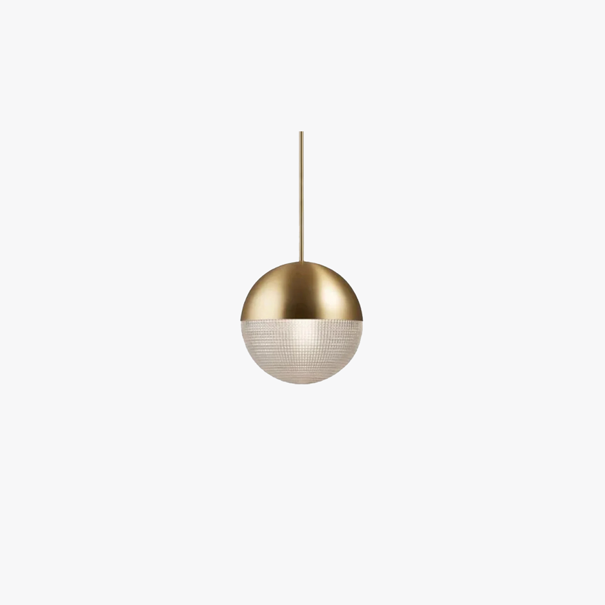 Modern Metal And Glass Ball Dining Room Pendant Light, Black/Gold