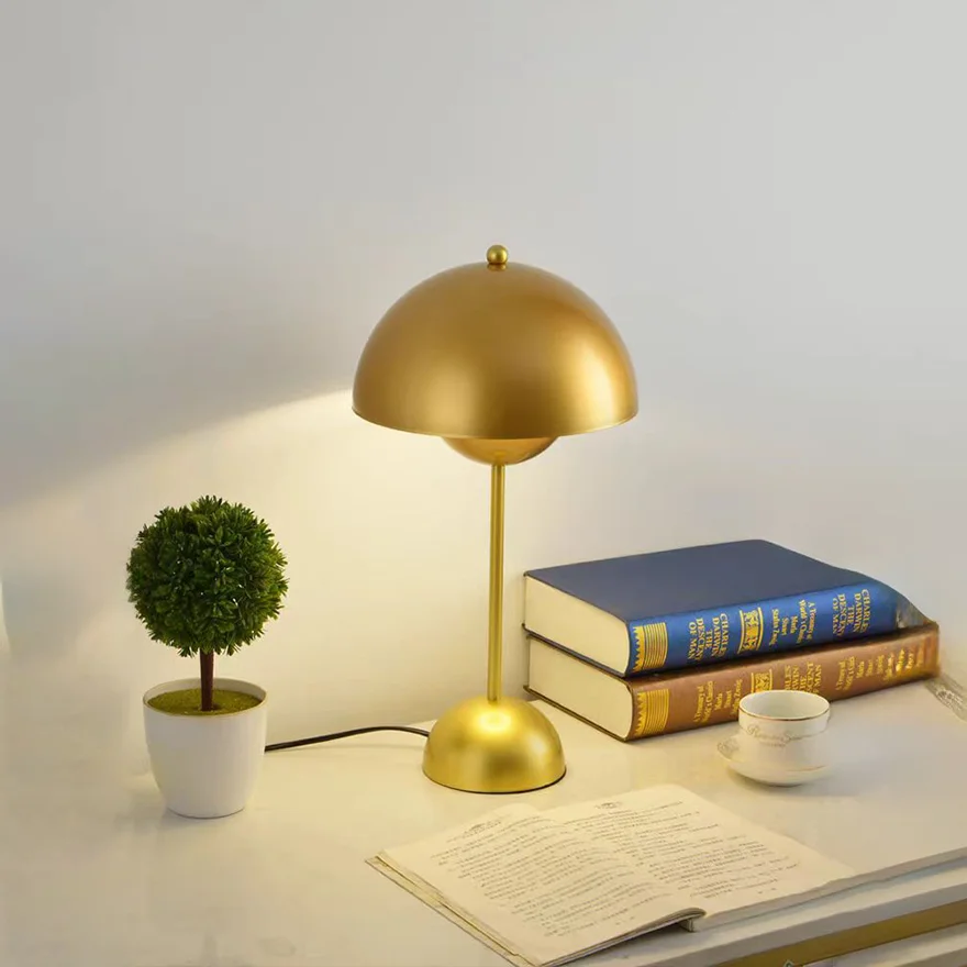 Nordic Metal Dome Bedside Table Lamp, 10 Color