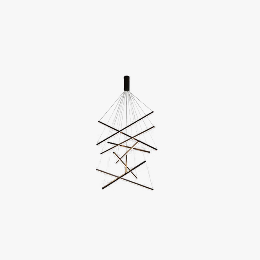 Moden Metal Linear Kitchen Pendant Light, Black