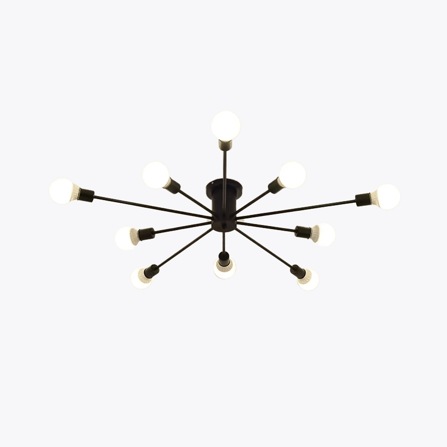 Minimalist Metal Bubble Bedroom Ceiling Light, Black/Gold/White