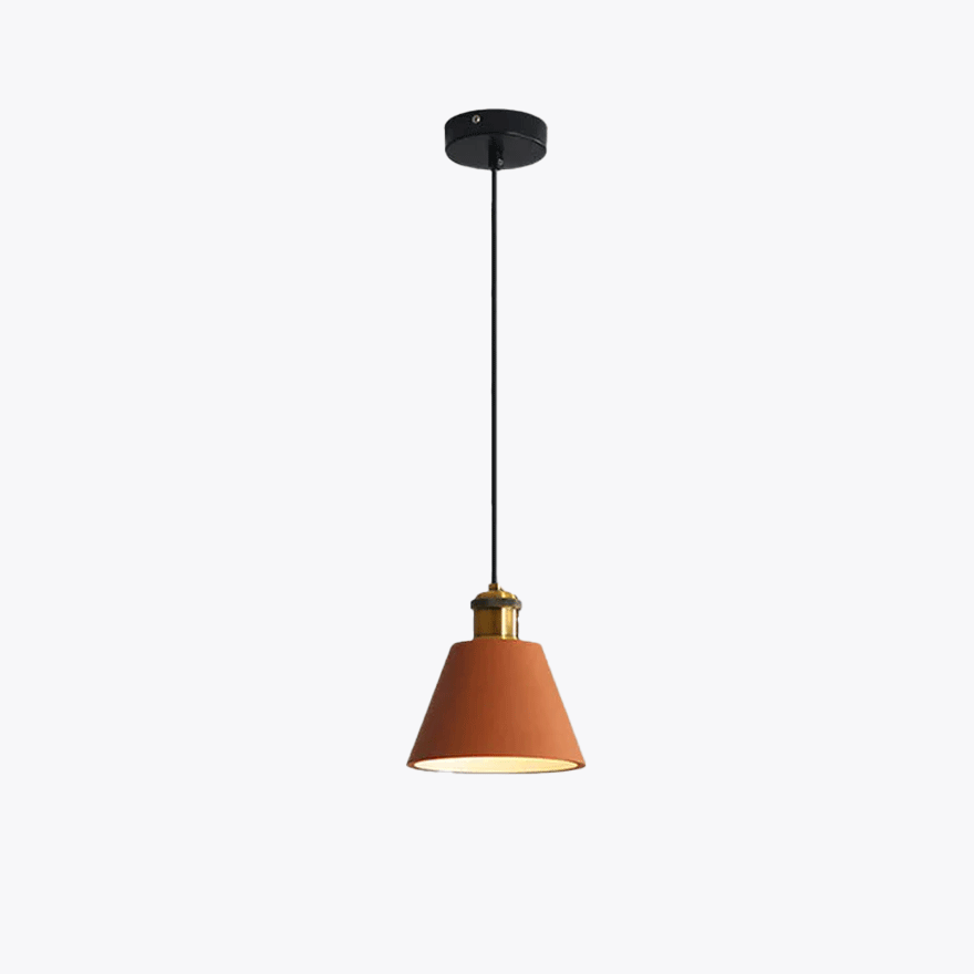 Morandi Metal And Resin Geometric Dining Room Pendant Light, Black/Grey/Orange/White