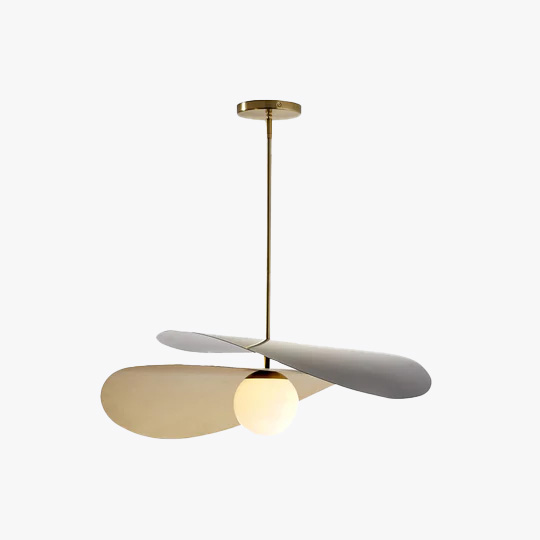 Modern Metal Hooded Living Room Pendant Light, Gold