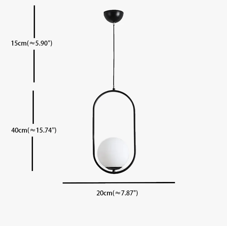 Modern Metal And Acylic Glass Ball Living Room Pendant Light, Black/Gold