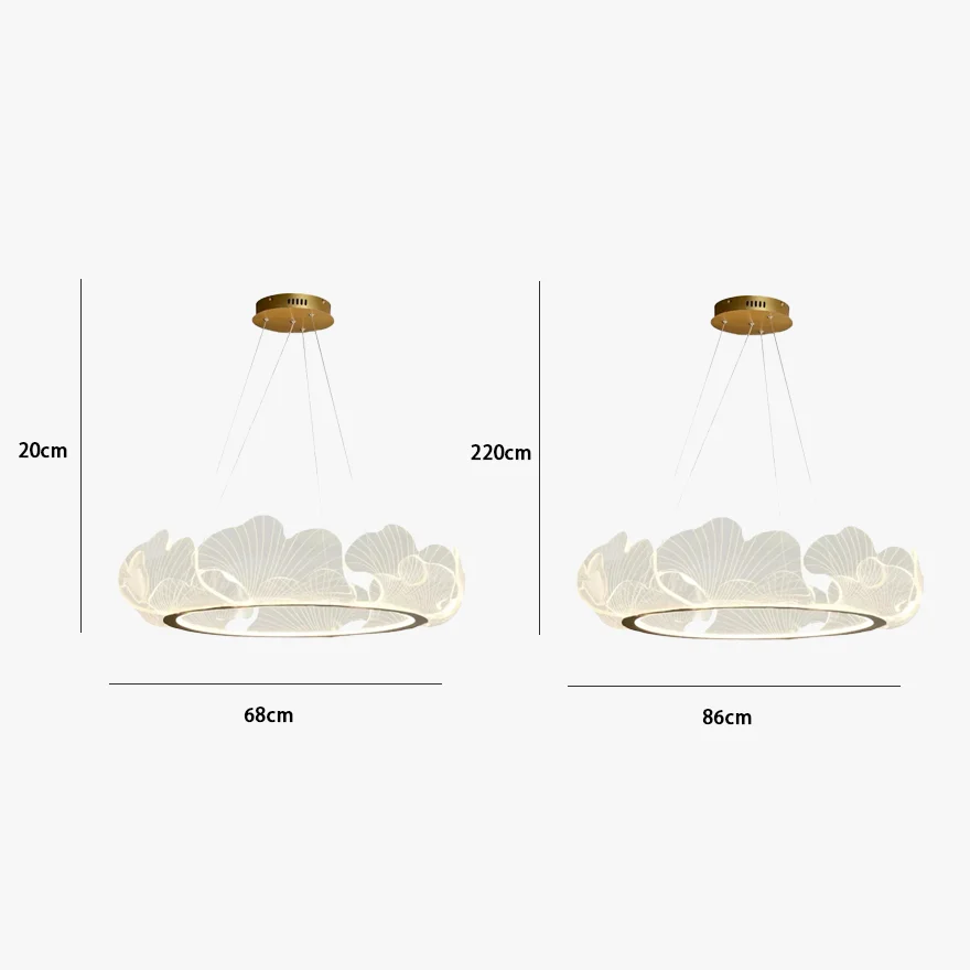 Modern Metal And Acrylic Petal Shaped Living Room Pendant Light, White