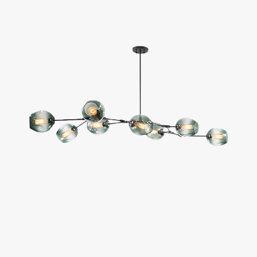 Modern Metal And Glass Bubble Bedroom Pendant Light, 6 Color