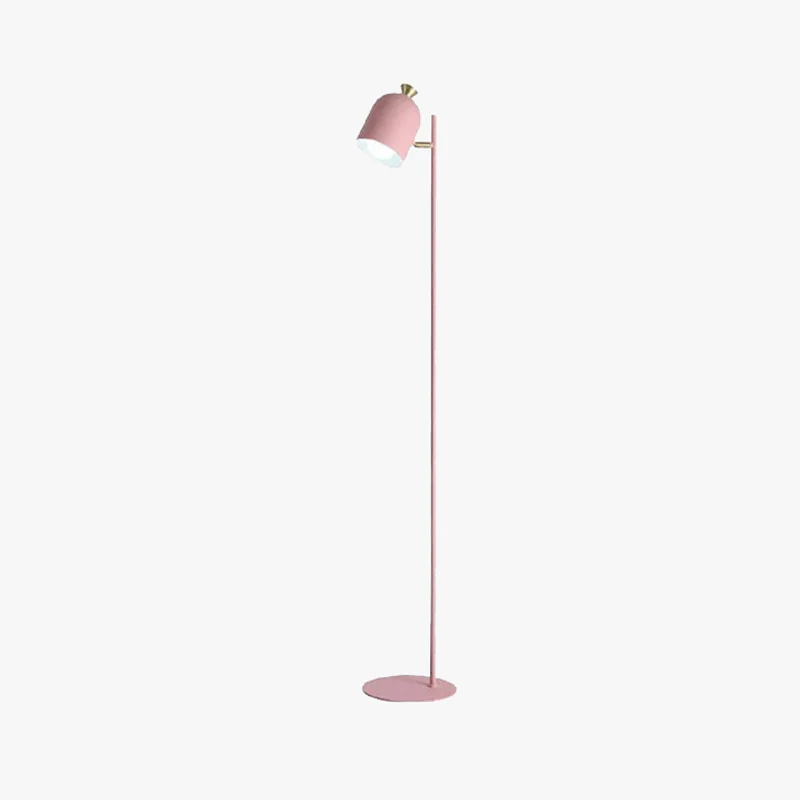 Morandi Metal Linear Study Room Floor Lamp, Blue/Green/Pink/Yellow