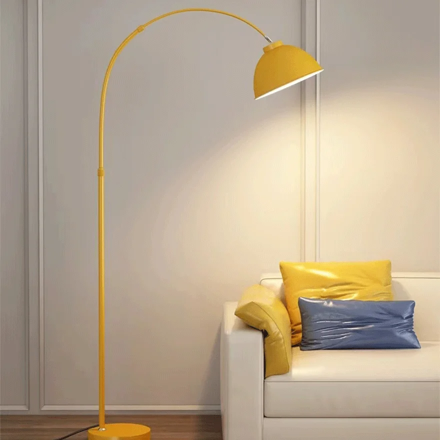 Morandi Metal  Linear Bedside Floor Lamp, Black/Wine/Red/Yellow