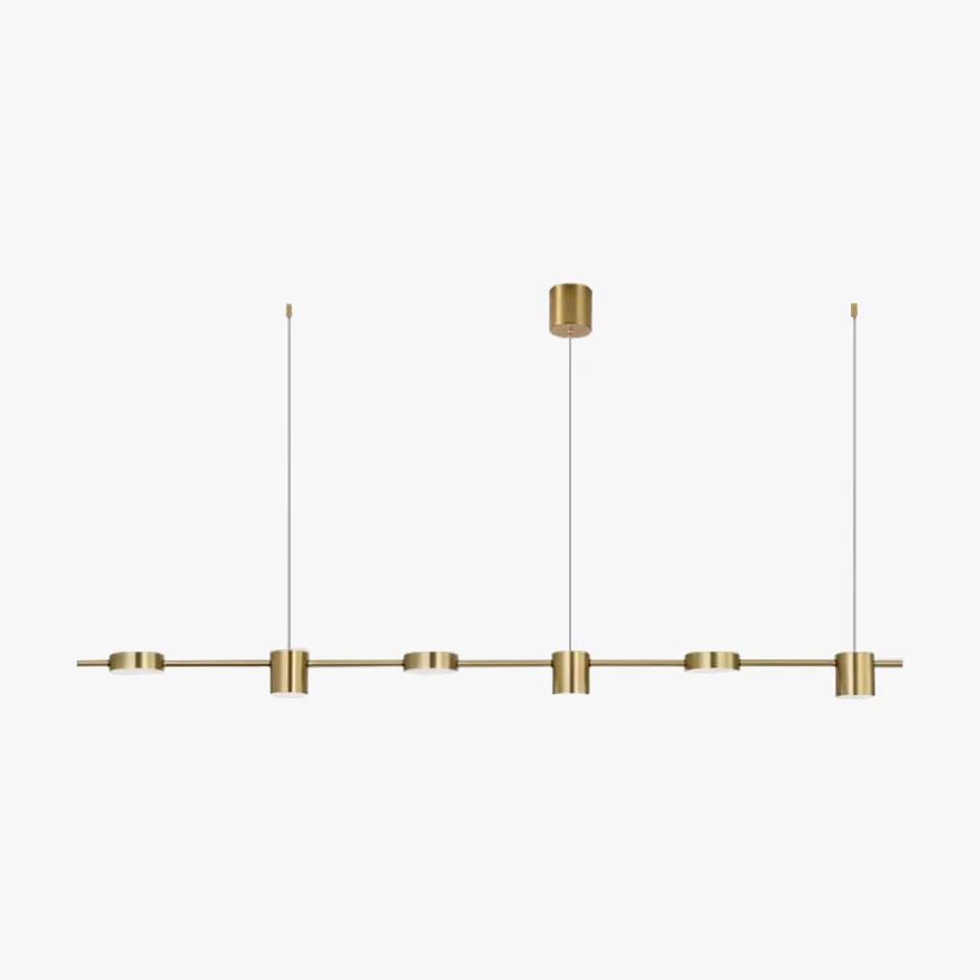 Modern Metal Geometric Dining Room Pendant Light, Black/Gold, Trichromatic Light