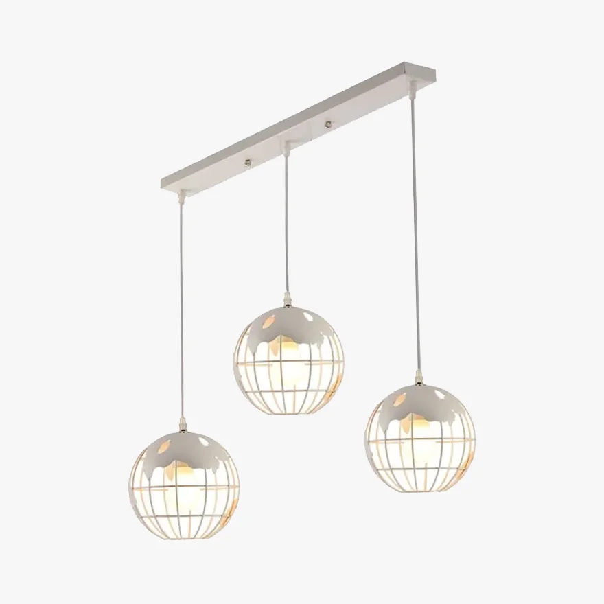 Modern Metal Cluster Dining Room Pendant Light, Black/White