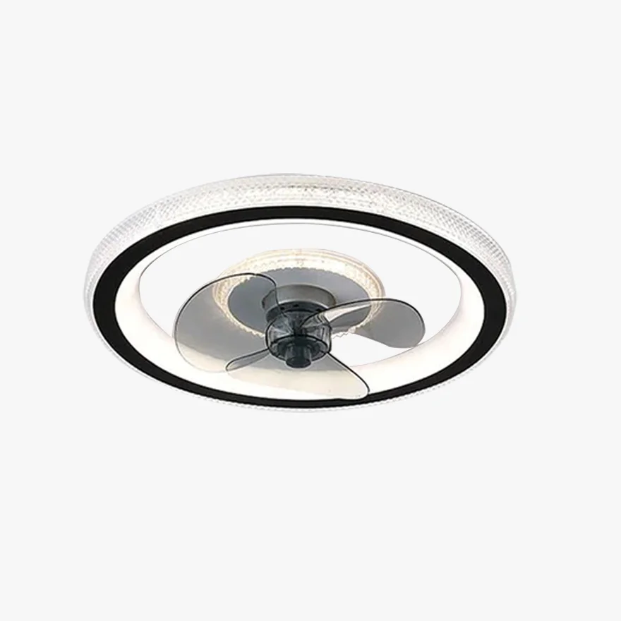 Modern Acrylic And Metal Round Bedroom Ceiling Light, White, Ceiling Fans