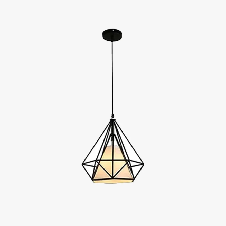 Industrial Metel And Fabric Conical Study Room Pendant Light, Black/White/Gold