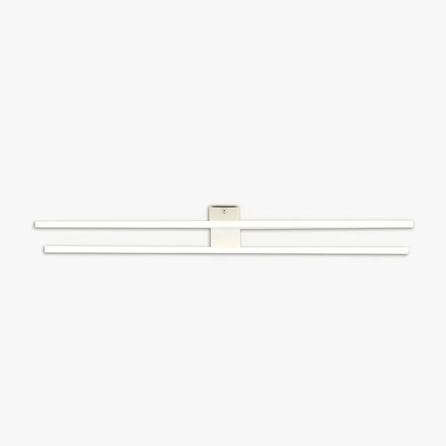 Modern Metal Linear Living Room Ceiling Light, Black/Gold/White