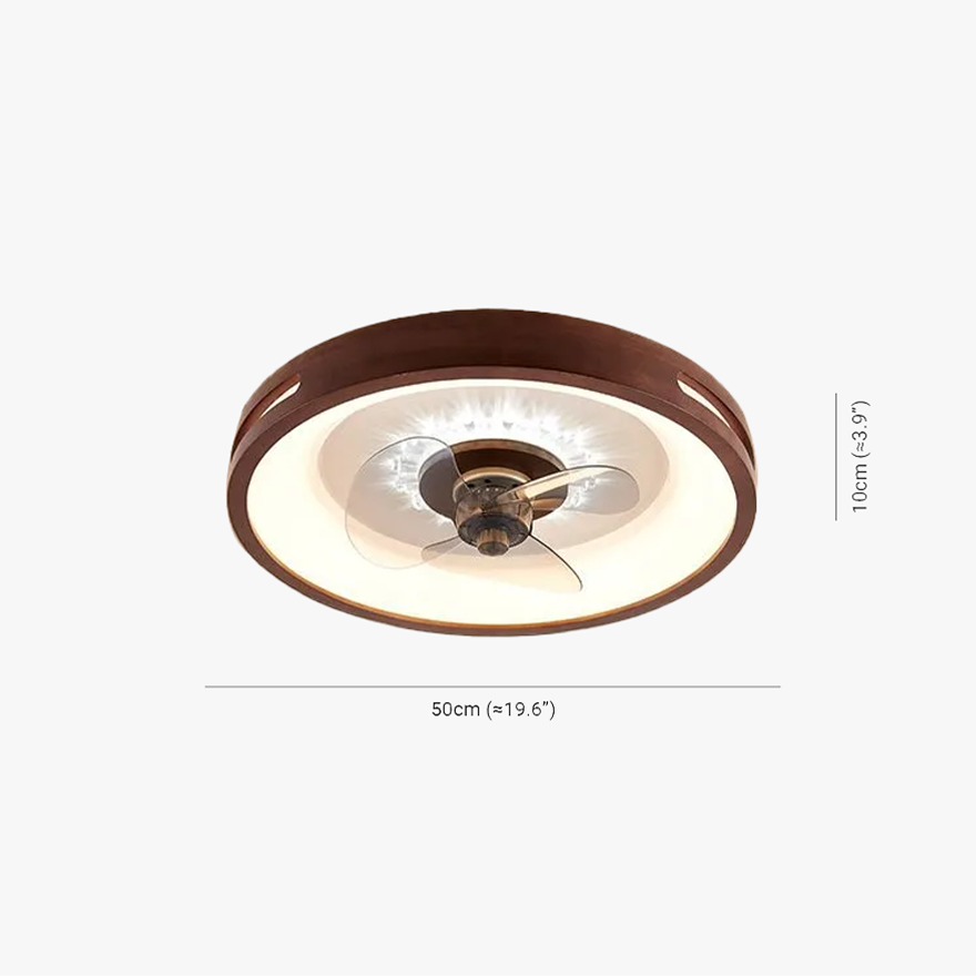 Modern Wooden And Acrylic Round Living Room Ceiling Light, Natural Wood/Walnut