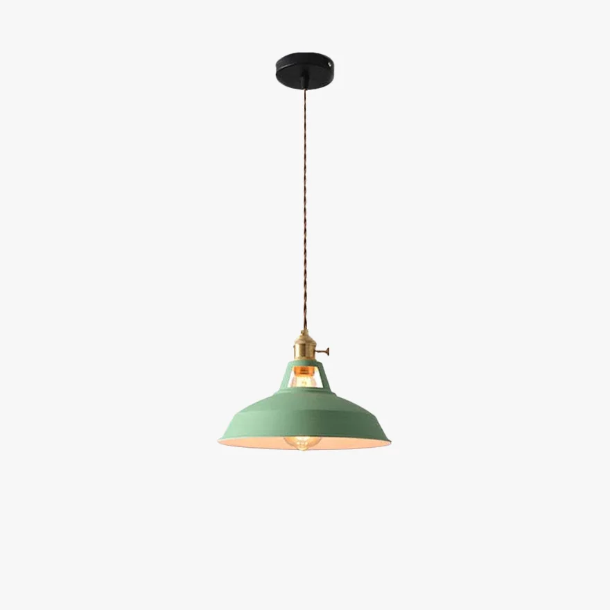 Modern Metal Hooded Living Room Pendant Light, 7 Color