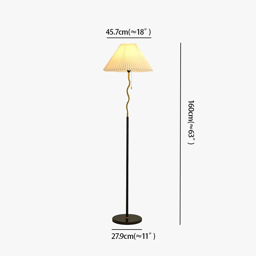 Minimalist Fabric And Metal Living Room Floor Lamp, Black