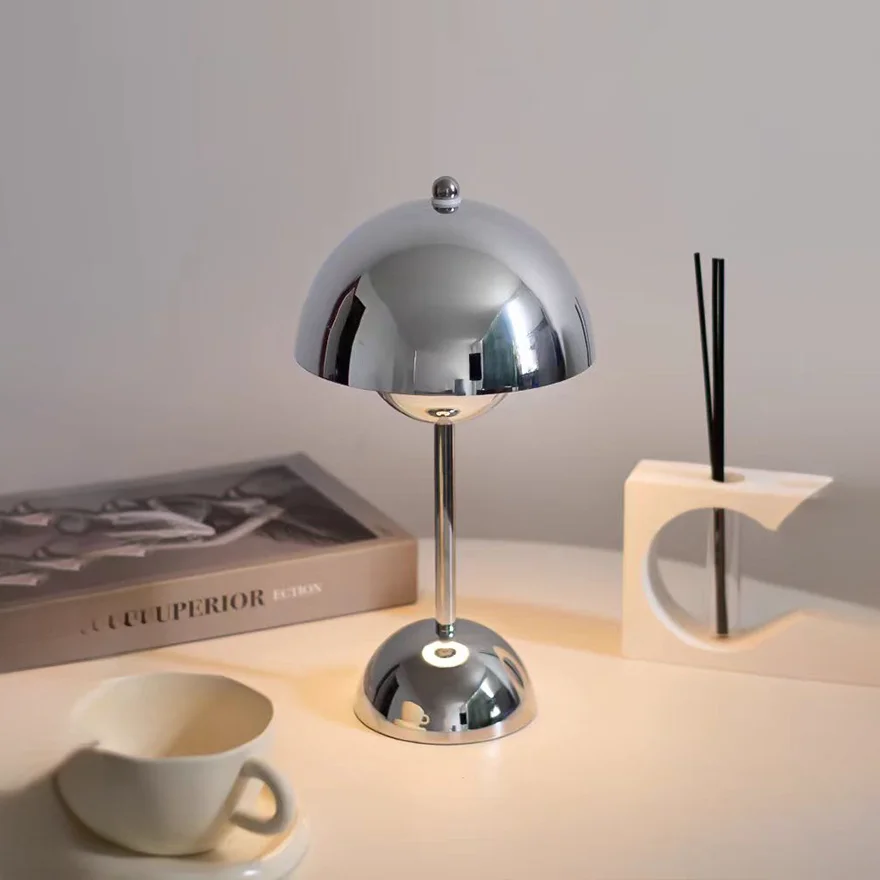 Nordic Metal Dome Bedside Table Lamp, 10 Color