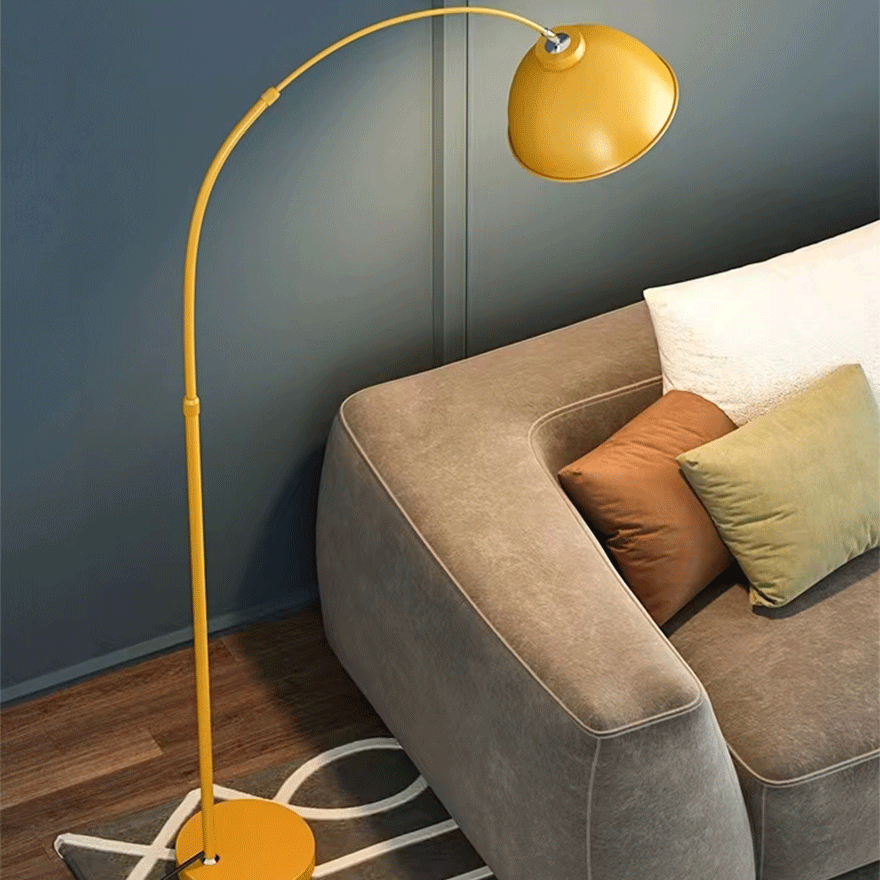 Morandi Metal  Linear Bedside Floor Lamp, Black/Wine/Red/Yellow