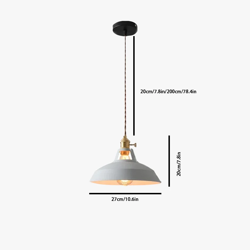 Modern Metal Hooded Living Room Pendant Light, 7 Color