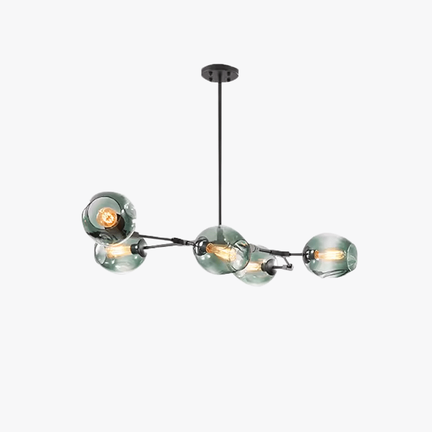 Modern Metal And Glass Bubble Bedroom Pendant Light, 6 Color