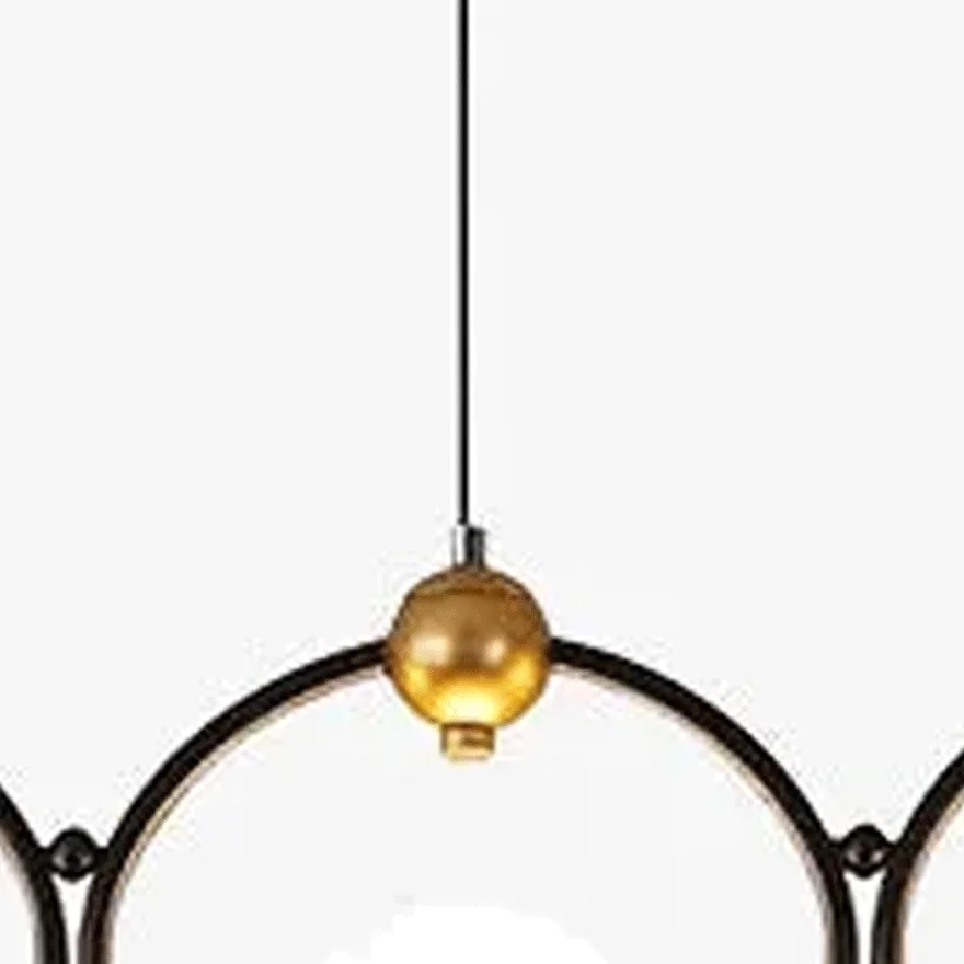 Minimalist Metel Globular Bedroom Pendant Light, Black