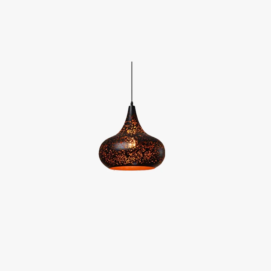 Unusual Metal Geometric Living Room Pendant Light, Black-Gold