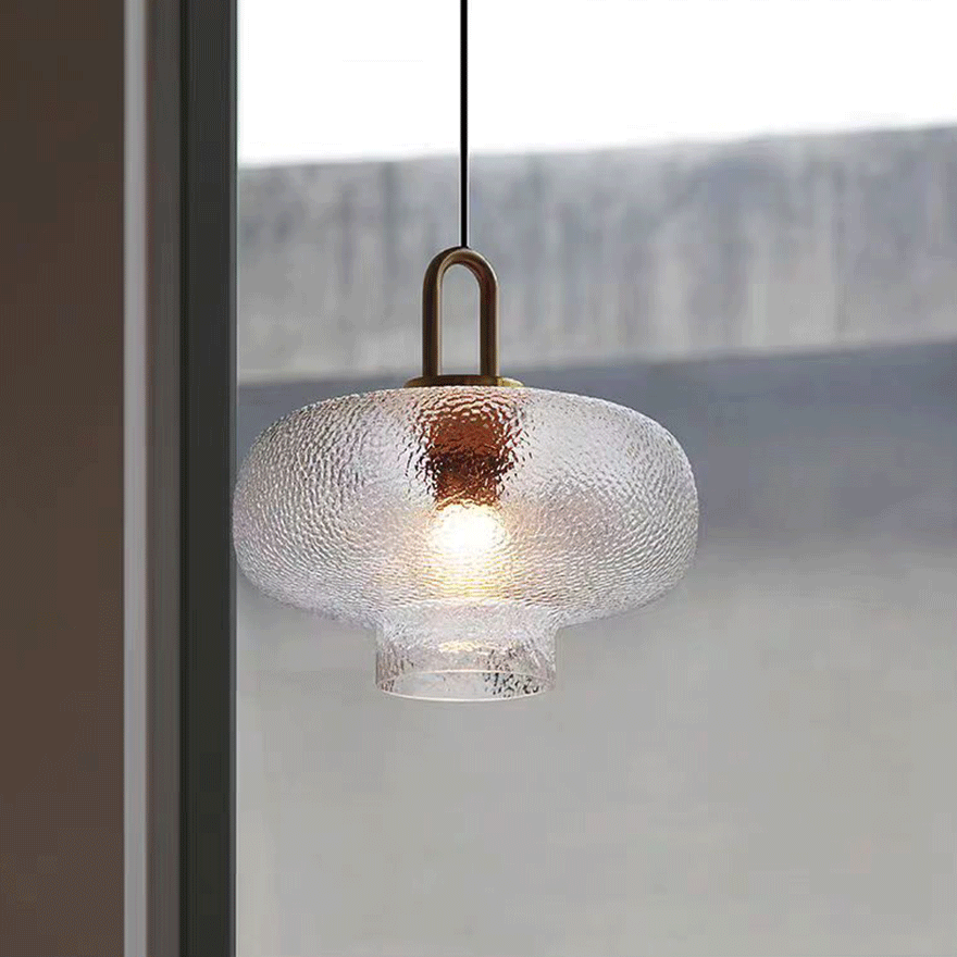 Modern Metal And Glass Bottle Kitchen Pendant Light, Clear