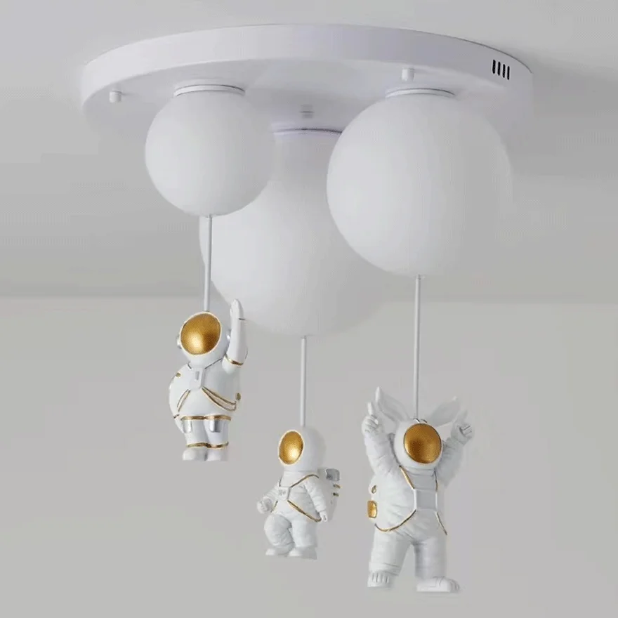 Designer Acrylic Astronaut Balloon Children's Room Ceiling Light, 8 Color