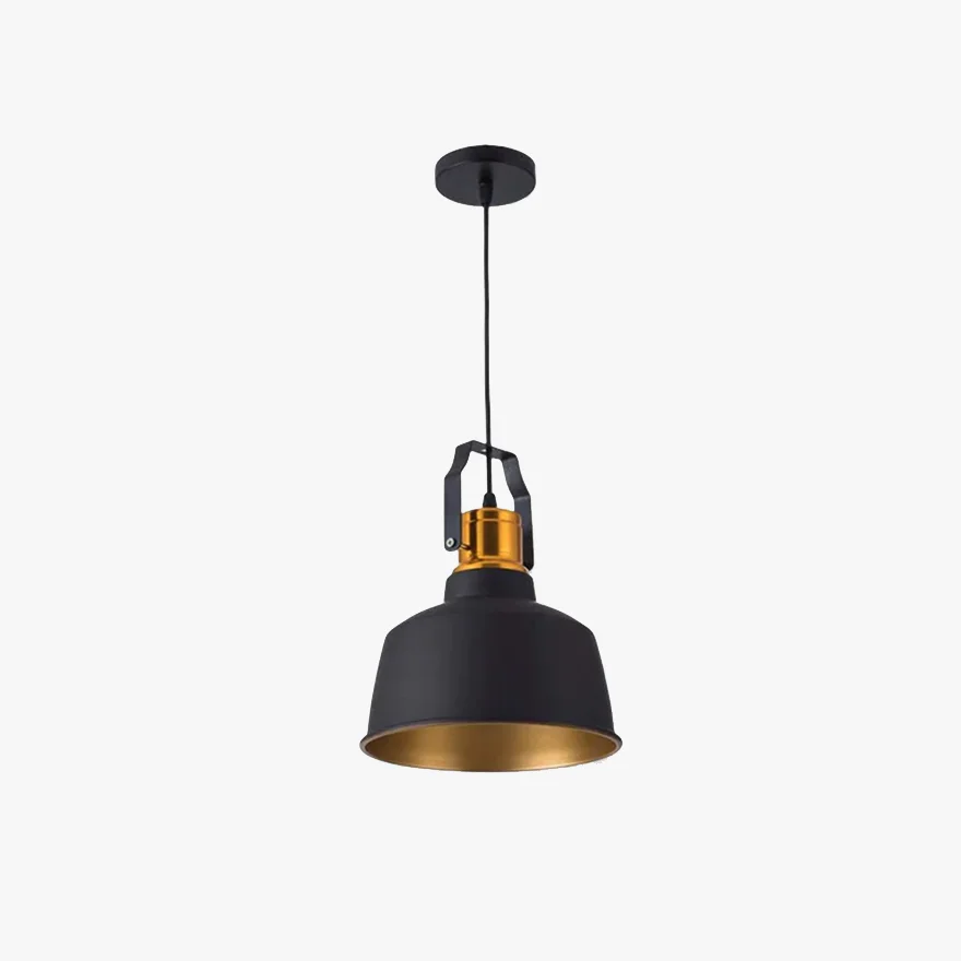 Industrial Metal Bowled Dining Room Pendant Light, Black