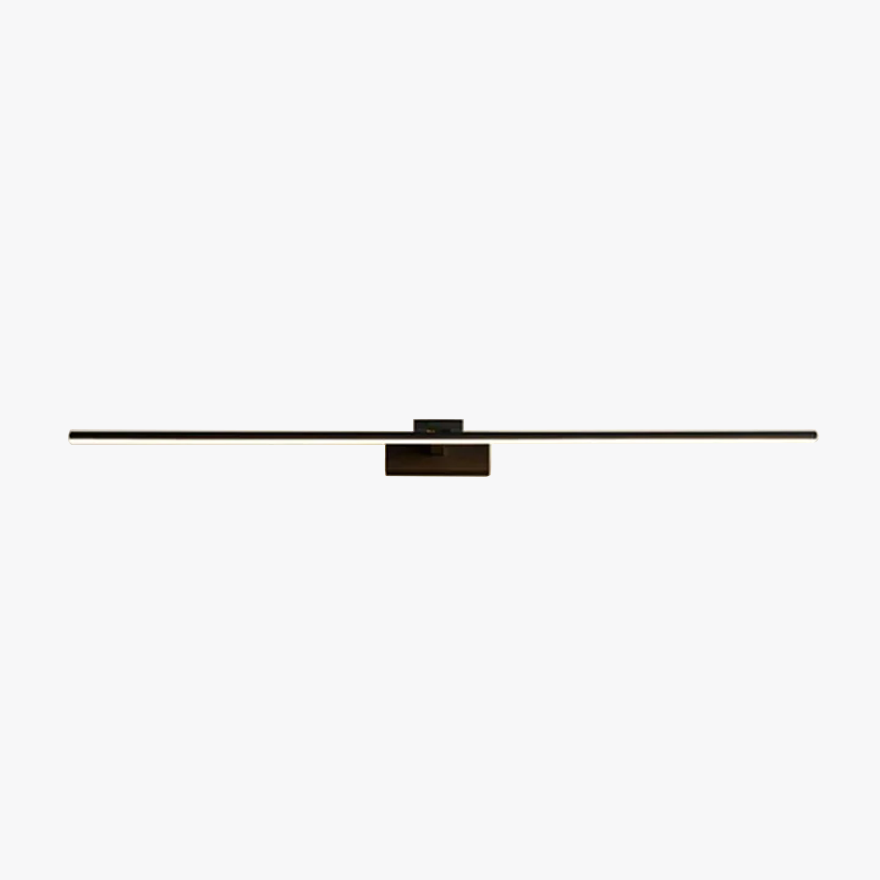 Minimalist Metal And Silicagel Linear Bathroom Mirror Front Wall Lamp, Black/ White