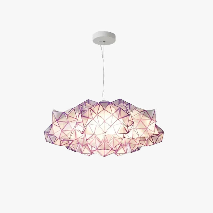 Designer Meta And Acrylic Clouds Living Room Pendant Light, White