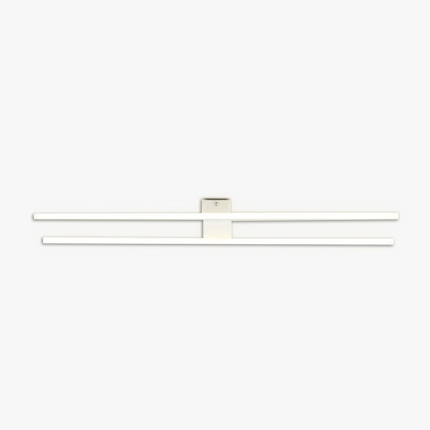 Modern Metal Linear Living Room Ceiling Light, Black/Gold/White