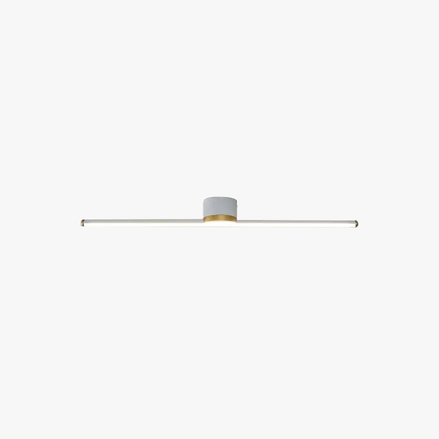 Minimalist Metal And Silicagel Linear Bedroom Ceiling Light, Black/White