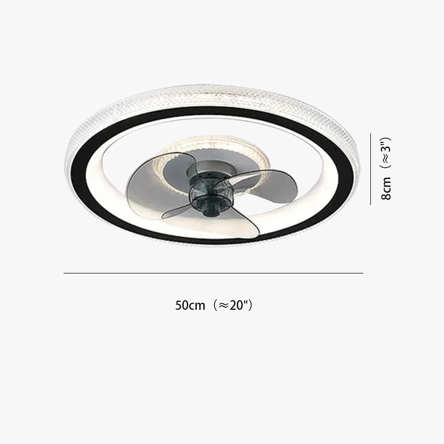 Modern Acrylic And Metal Round Bedroom Ceiling Light, White, Ceiling Fans