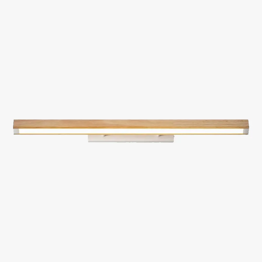 Minimalist WoodenAnd Acrylic Linear Living Room Wall Lamp, Brown