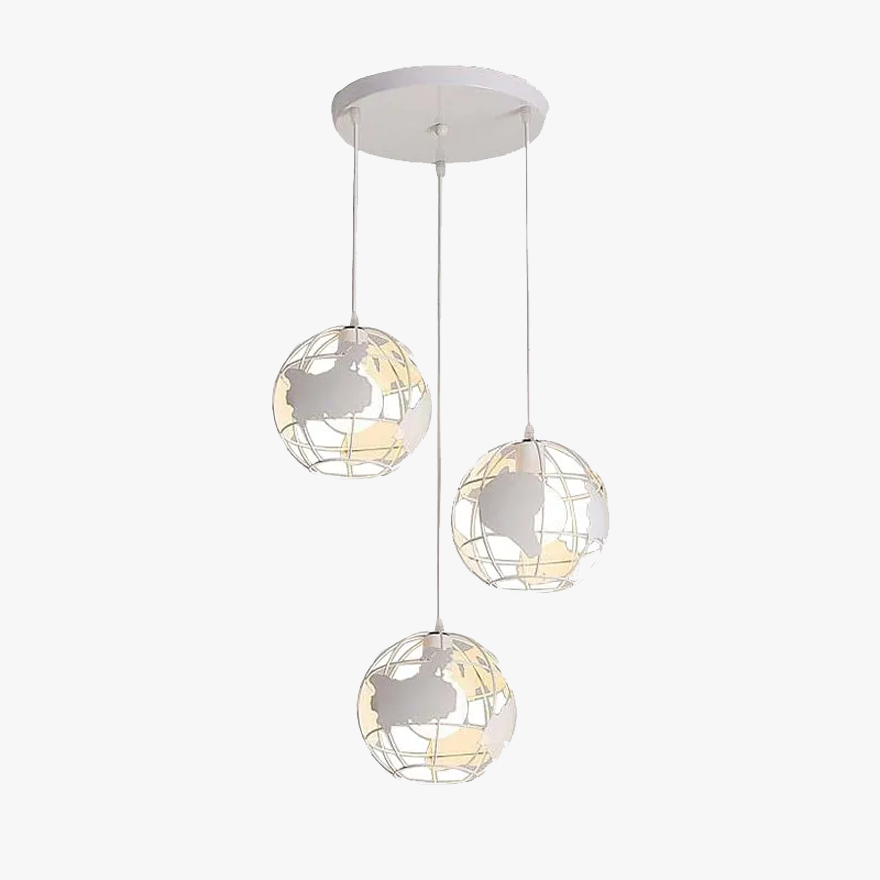 Modern Metal Cluster Dining Room Pendant Light, Black/White