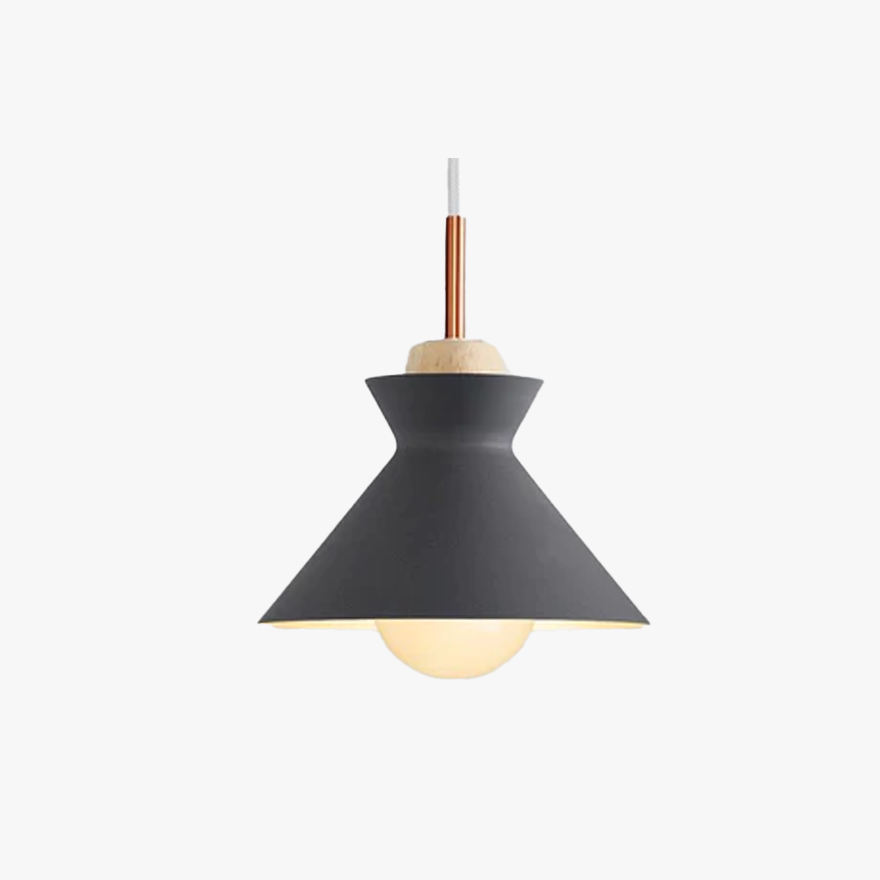 Morandi Metal Conical Kitchen Pendant Light, Green/Grey/Yellow