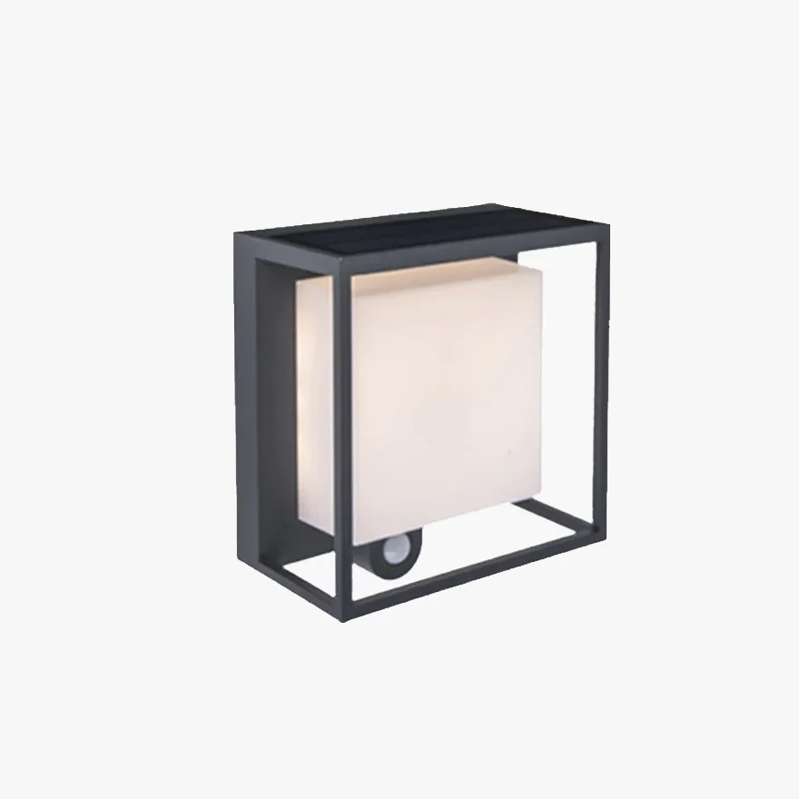 Modern Acrylic Rectangular Outdoor Wall Lamp, Black