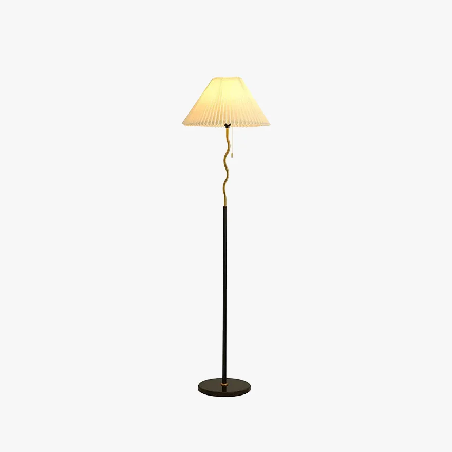 Minimalist Fabric And Metal Living Room Floor Lamp, Black