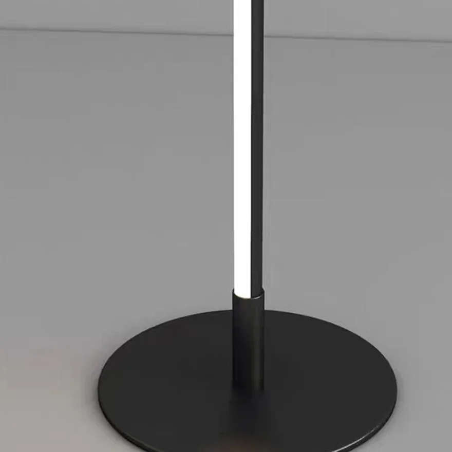 Minimalist Metal And Acrylic Linear Living Room Floor Lamp, Black/Gold/Silver