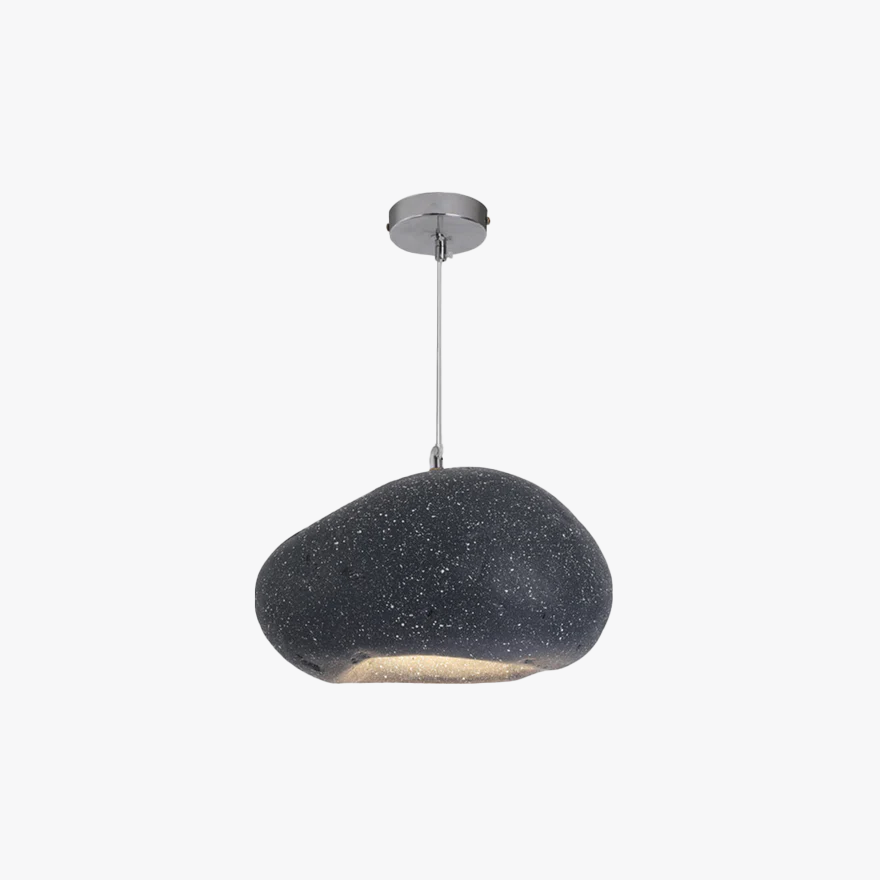 Designer Resin And Acrylic Bread Shape Bedroom Pendant Light, Black/Dark Blue/Grey/Light Blue