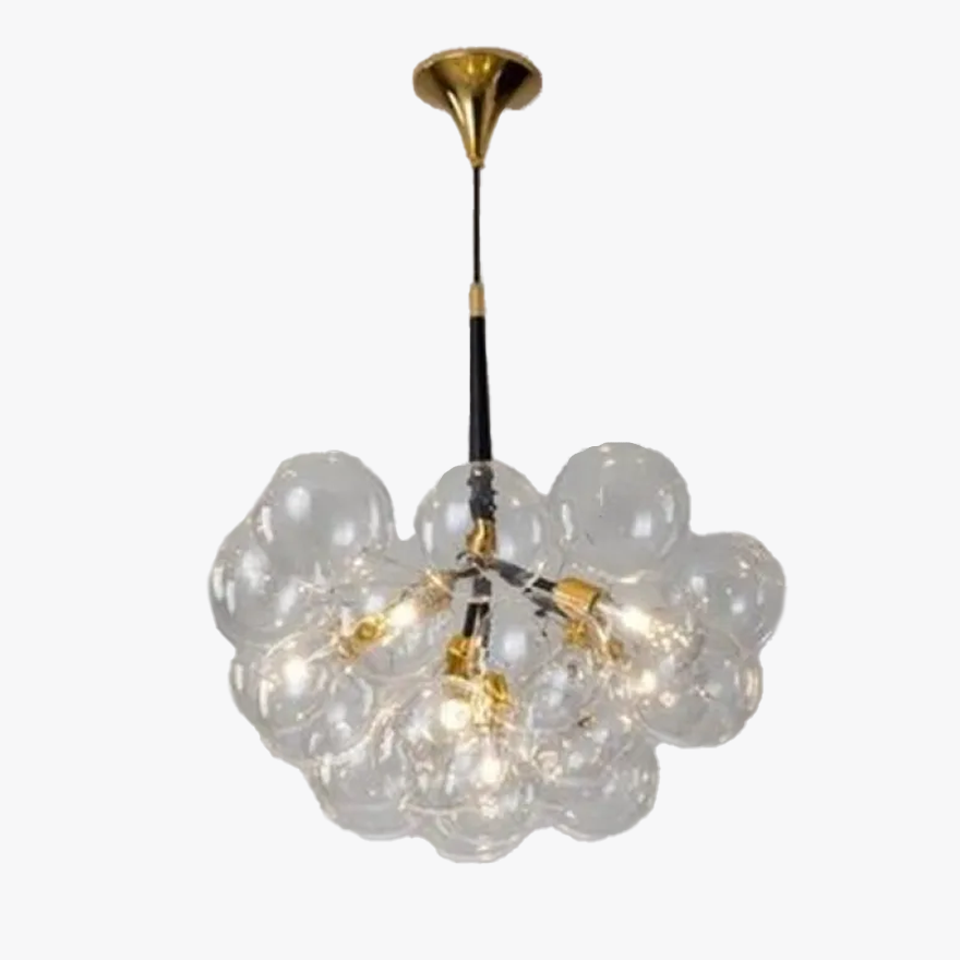 Nordic Metal And Glass Bubble Dining Room Pendant Light, Black/Brown/white/gold