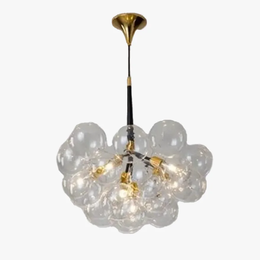 Nordic Metal And Glass Bubble Dining Room Pendant Light, Black/Brown/white/gold