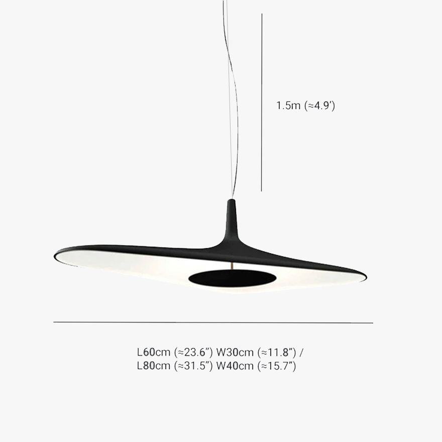 Unusual Resin And Metal Hooded Living Room Pendant Light, Black/White