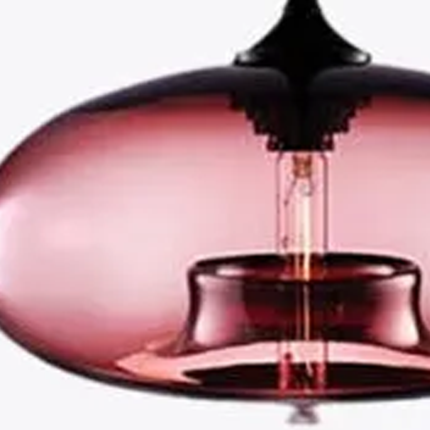 Modern Glass Drum Living Room Pendant Light, 6 Color