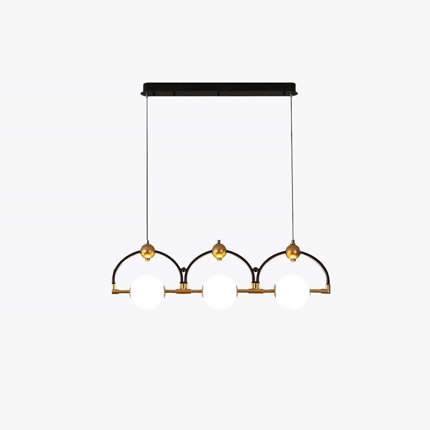 Minimalist Metel Globular Bedroom Pendant Light, Black