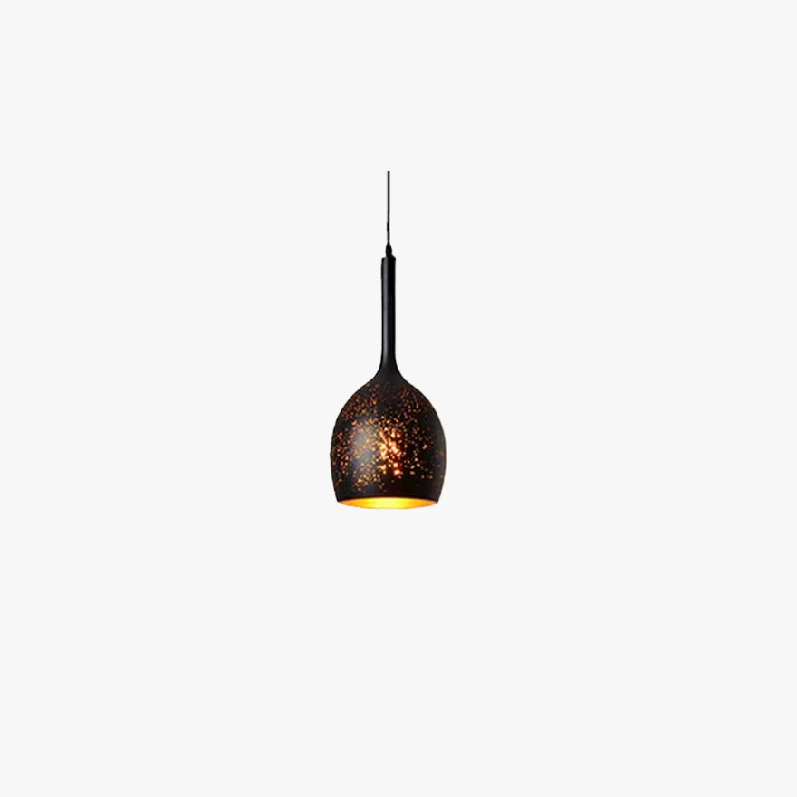 Unusual Metal Geometric Living Room Pendant Light, Black-Gold