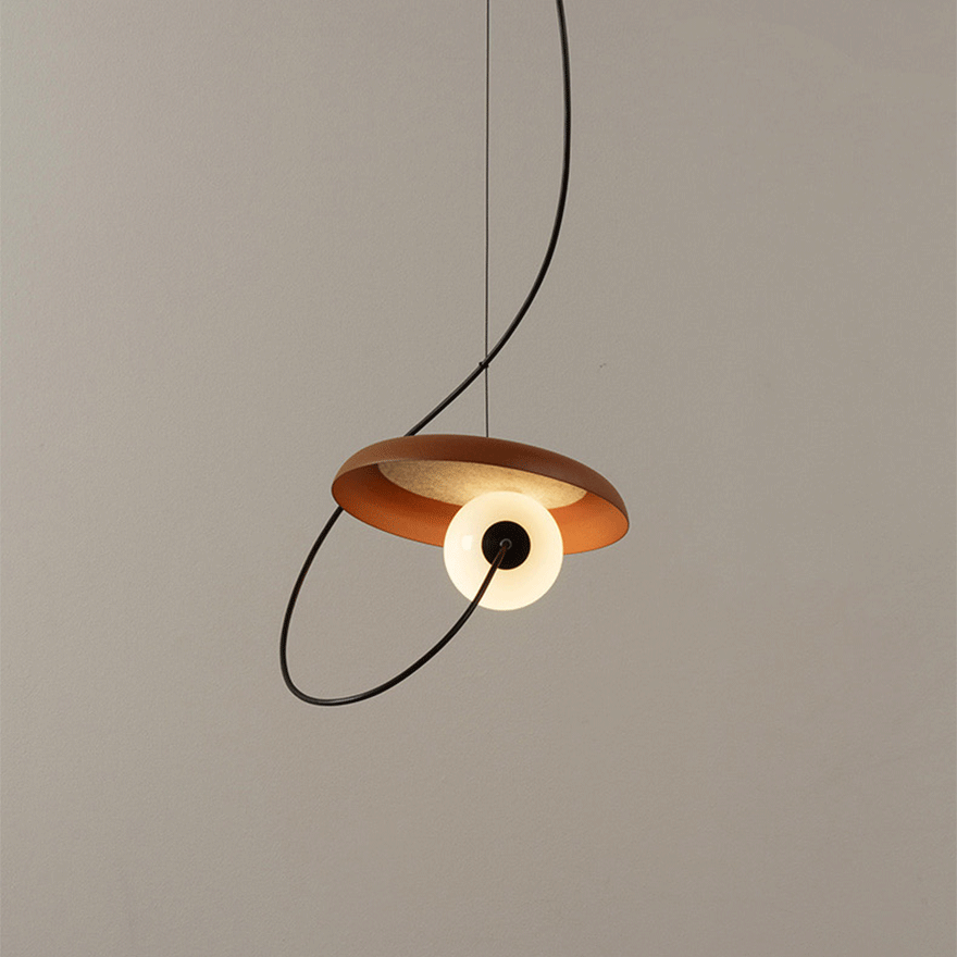 Designer Metal And Acrylic Linear Children's Room Pendant Light, White/Black/Copper