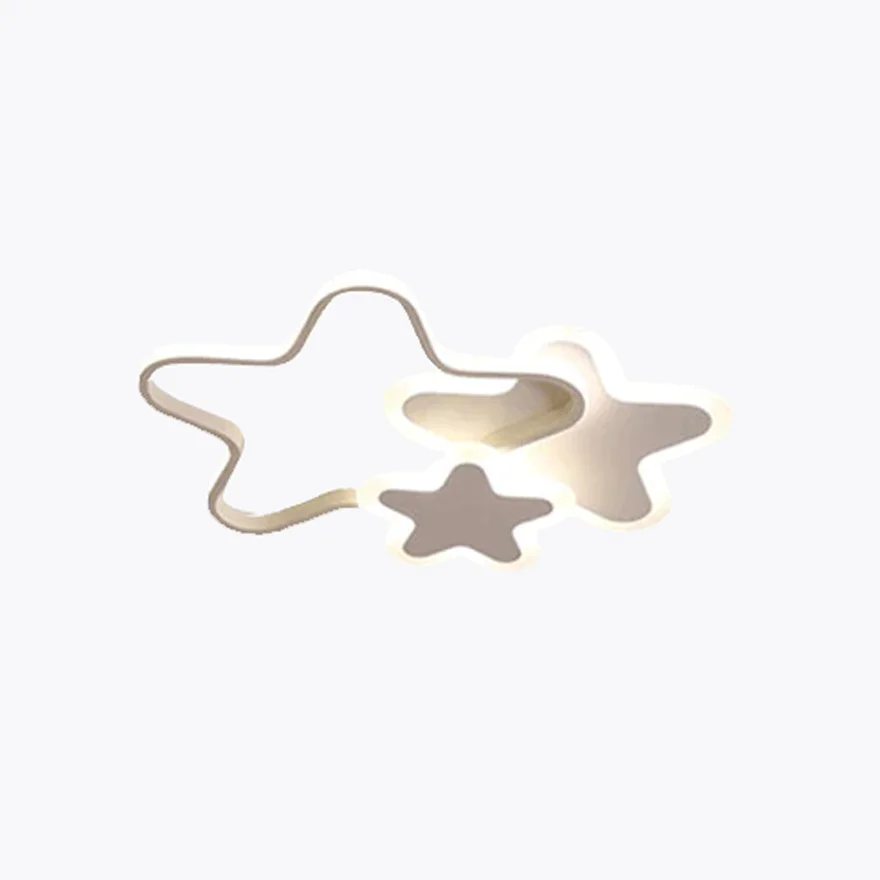 Morandi Metal And Acrylic Star Children's Room Ceiling Light, White/Pink