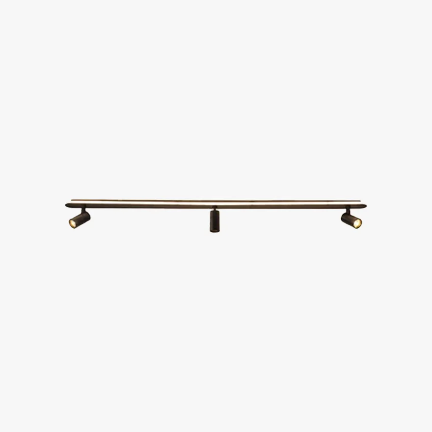 Modern Metal And Acrylic Linear Bedroom Ceiling Light, Black