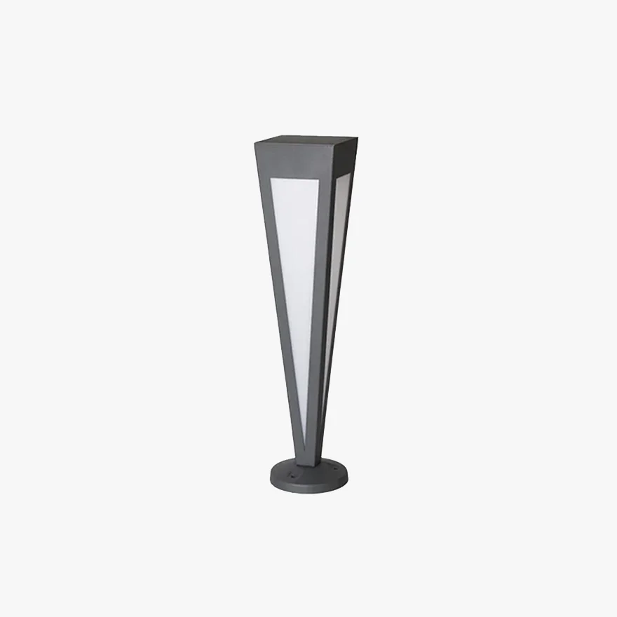 Modern Metal And Acrylic Triangles Outdoor Path Light, Black